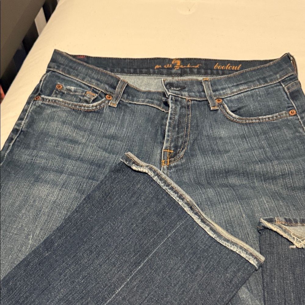 7 For All Mankind Dark Wash Bootcut Jeans